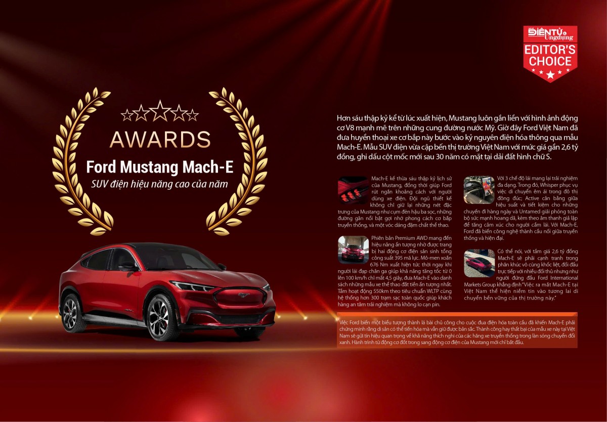 Ford Mustang Mach-E: SUV điện hiệu năng cao của năm
