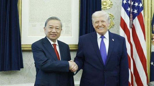 Tổng Bí thư Tô Lâm gặp Tổng thống Hoa Kỳ Donald Trump