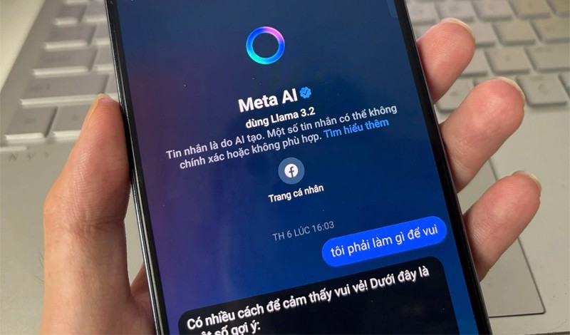 Meta AI dùng Llama 3.2 với ngôn ngữ tiếng việt. Ảnh: Điện máy Chợ Lớn