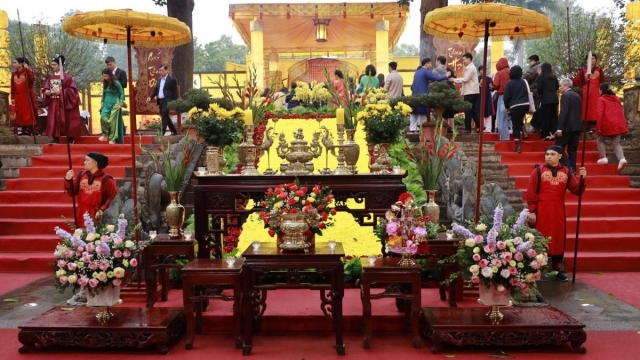 Khai Xuân Bính Ngọ: Tái hiện không gian nghi lễ cung đình trang nghiêm giữa lòng Thủ đô