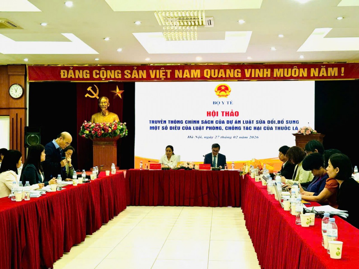 Bộ Y tế tổ chức Hội thảo sửa đổi Luật Phòng, chống tác hại của thuốc lá: Đề xuất cấm trưng bày, siết chặt thuốc lá điện tử Bộ Y tế tổ chức Hội thảo sửa đổi Luật Phòng, chống tác hại của thuốc lá: Đề xuất cấm trưng bày, siết chặt thuốc lá điện tử