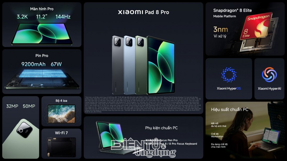 Xiaomi Pad 8 Series chính thức lên kệ Xiaomi Pad 8 Series chính thức lên kệ
