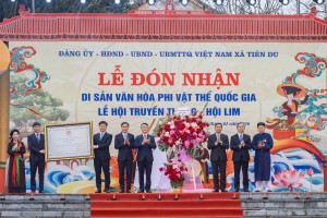 Bắc Ninh đón nhận danh hiệu Di sản văn hóa phi vật thể quốc gia đối với Lễ hội truyền thống - Hội Lim