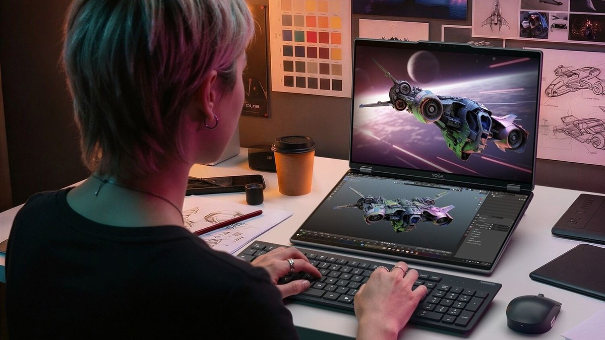 Concept Laptop Yoga Book Pro 3D. Ảnh: Lenovo
