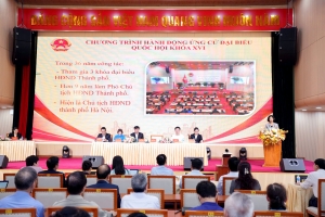 Chủ tịch HĐND TP.HN Phùng Thị Hồng Hà và các ứng cử viên ĐBQH tiếp xúc cử tri, vận động bầu cử