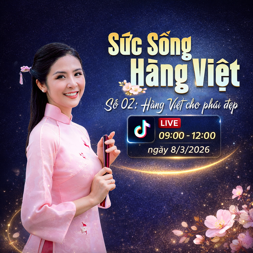 Hoa hậu Ngọc Hân tham gia livestream TikTok, thúc đẩy chuyển đổi số cho hàng Việt Hoa hậu Ngọc Hân tham gia livestream TikTok, thúc đẩy chuyển đổi số cho hàng Việt