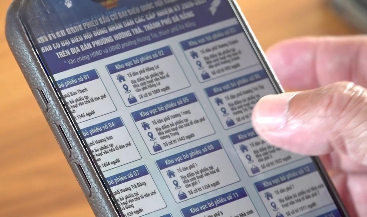 Thông tin về bầu cử được cập nhật trên các ứng dụng số