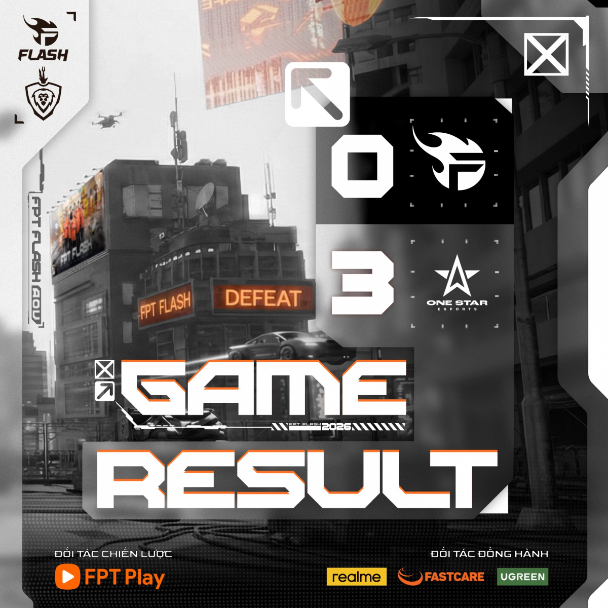 FPT X Flash nhận thất bại 0-3 trước One Star Esports.