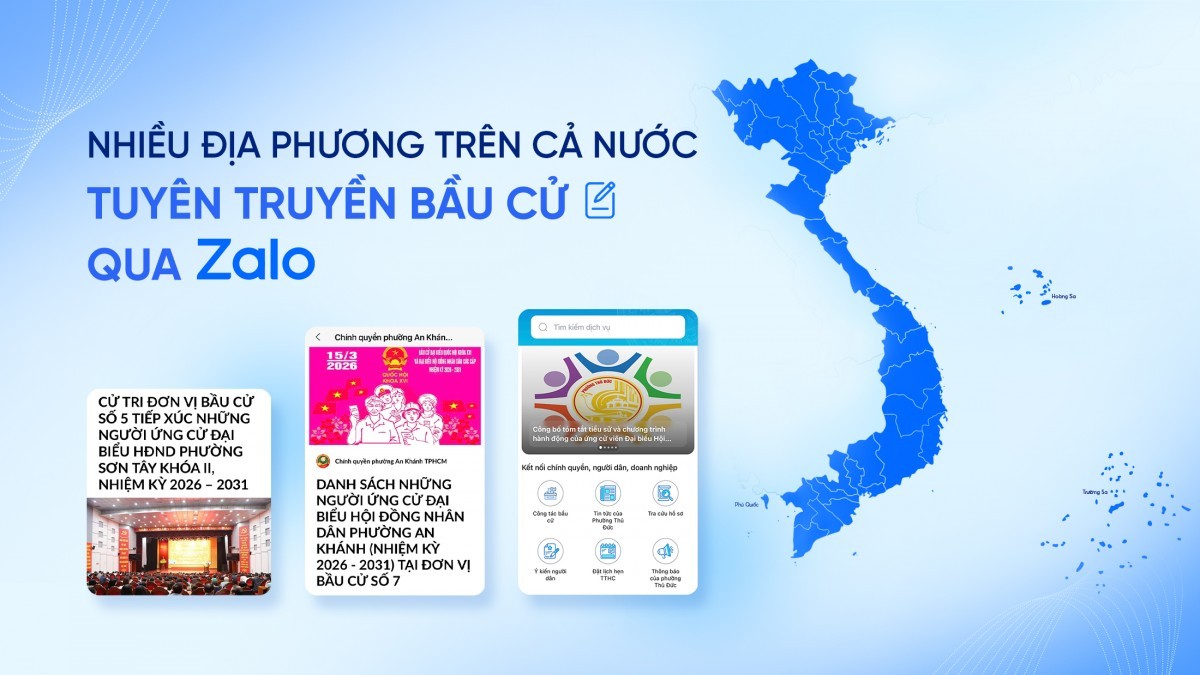 Nhiều địa phương đẩy mạnh thông tin tuyên truyền bầu cử trên nền tảng Zalo
