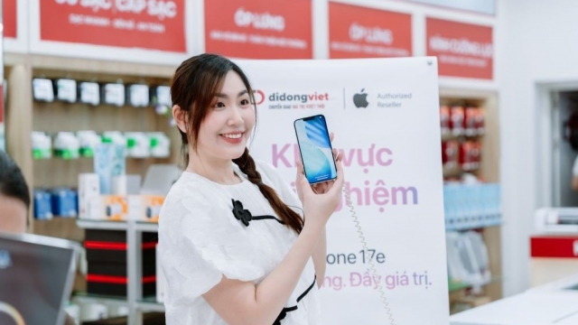 Di Động Việt mở bán iPhone 17e, giá cuối chỉ từ 14,39 triệu đồng