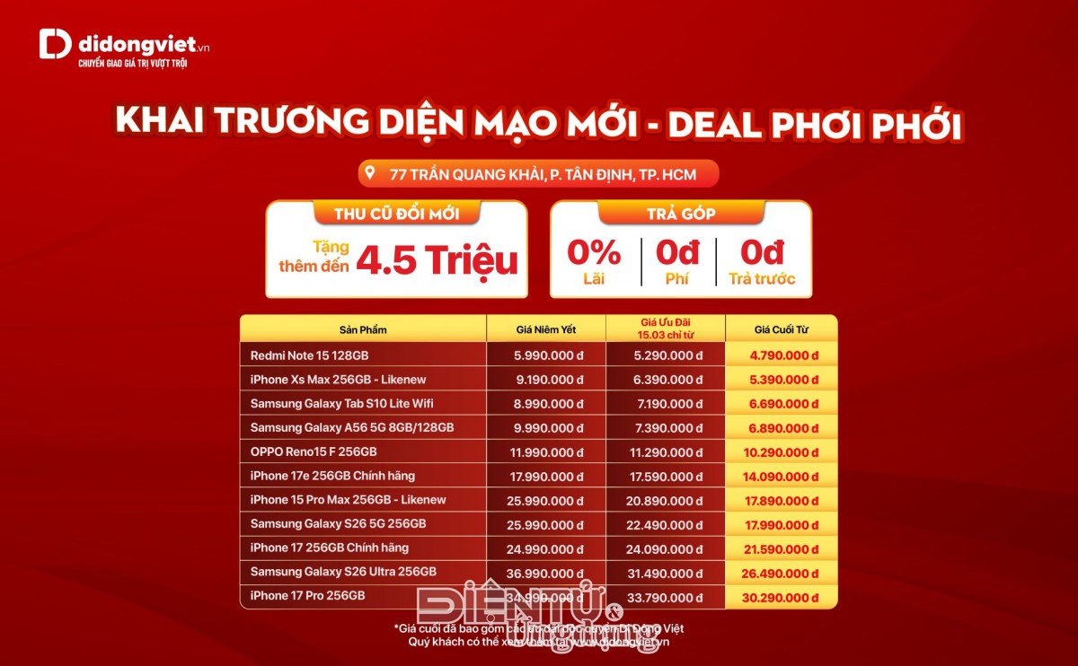 “Khai trương diện mạo mới - Deal phơi phới”“Khai trương diện mạo mới - Deal phơi phới”