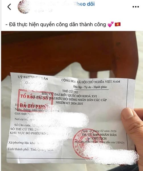 Người dân cẩn thận trọng khi chia sẻ hình ảnh liên quan đến thẻ cử tri trên không gian mạng. Ảnh: Thông tin Chính phủ.