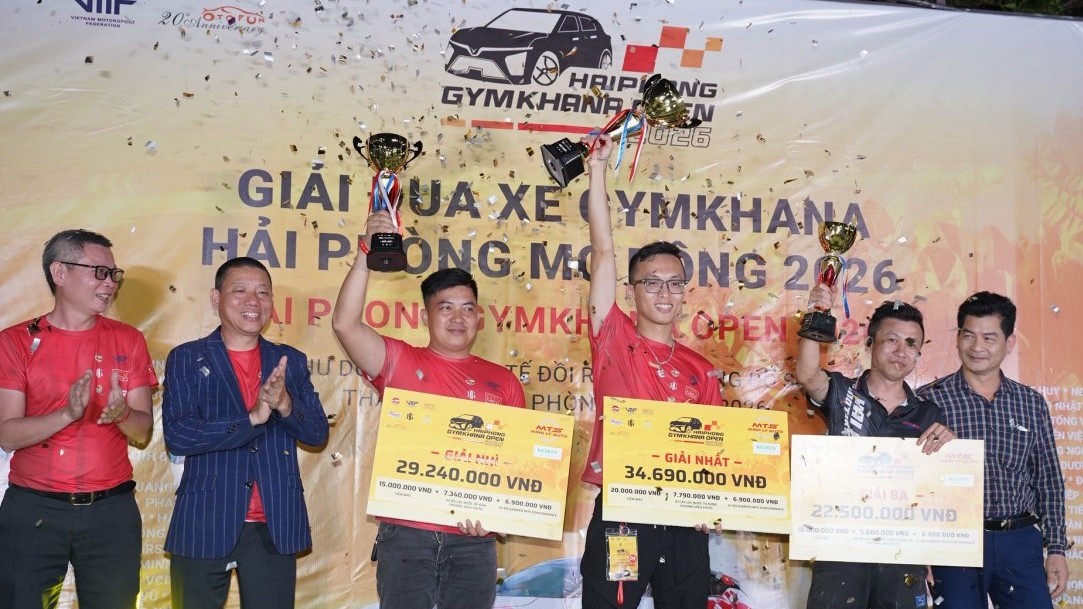 Giải đua Gymkhana Hải Phòng 2026: Bùng nổ tốc độ, xe điện VinFast khẳng định vị thế trên đường đua