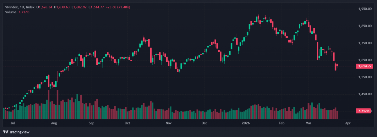 Thị trường chứng khoán phân hóa, công nghệ, ngân hàng và logistics dẫn dắt