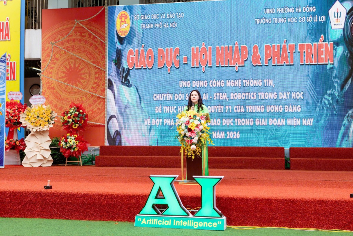 Trường THCS Lê Lợi phường Hà Đông ứng dụng công nghệ đổi mới đào tạo