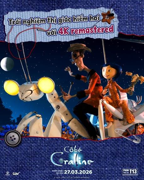 Coraline phát hành tại rạp Việt với phiên bản mới nhất