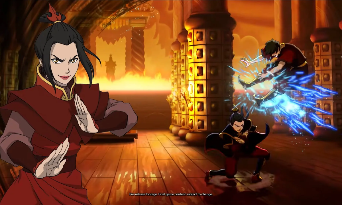 Cảnh đối kháng giữa các nhân vật trong Avatar Legends: The Fighting Game Cảnh đối kháng giữa các nhân vật trong Avatar Legends: The Fighting Game