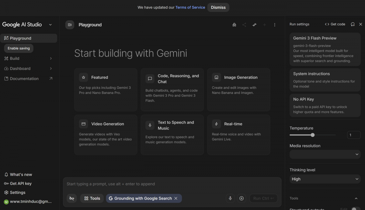 Google AI Studio khẳng định vị thế công cụ phát triển trí tuệ nhân tạo tối ưu