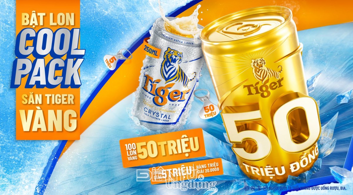 Tiger Beer khởi động mùa hè bằng chương trình “Bật lon Coolpack – săn Tiger vàng”