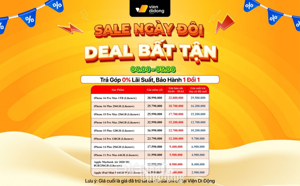 Viện Di Động khởi động ngày sale đôi 4.4