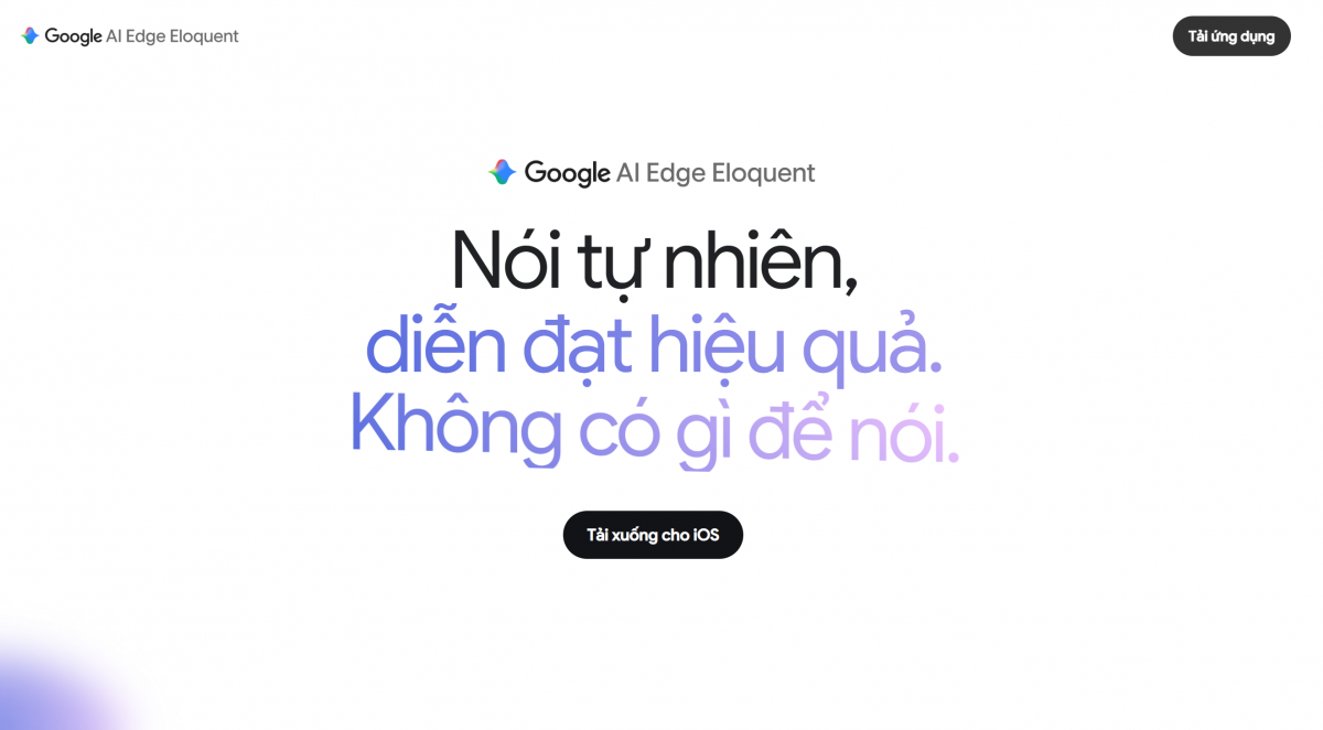 Google AI Edge Eloquent. Ảnh: Google