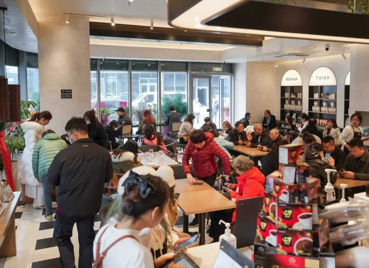 Một góc Thế giới cà phê Trung Nguyên Legend. tại Thượng Hải, Trung Quốc