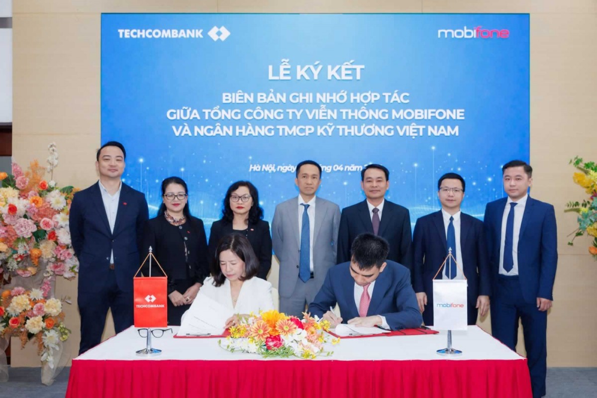 Lễ ký kết hợp tác MobiFone Techcombank xây dựng hệ sinh thái tài chính số Việt Nam ngày 7/4/2026