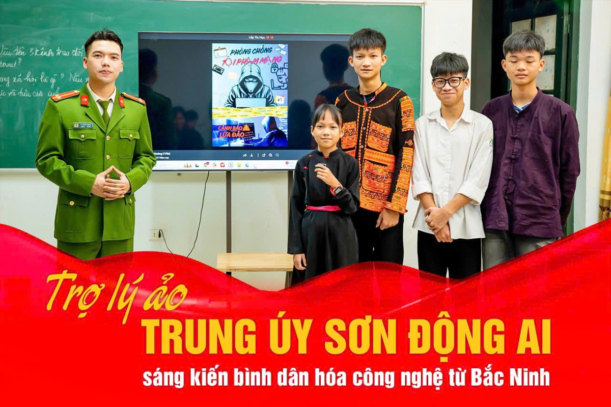 Bắc Ninh: Trợ lý ảo Trung úy Sơn Động AI, chuyển đổi số phục vụ 24/7