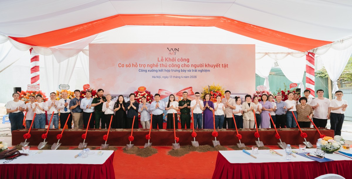 VỤN Art khởi công ‘Ngôi nhà hy vọng’ cho người khuyết tật tại làng lụa Vạn Phúc