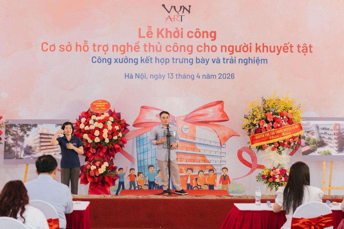 VỤN Art khởi công ‘Ngôi nhà hy vọng’ cho người khuyết tật tại làng lụa Vạn Phúc