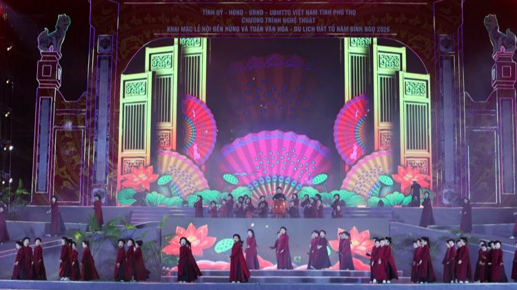 Các tiết mục văn nghệ đặc sắc tại Khai mạc Lễ hội Đền Hùng và Tuần Văn hóa – Du lịch Đất Tổ năm Bính Ngọ 2026