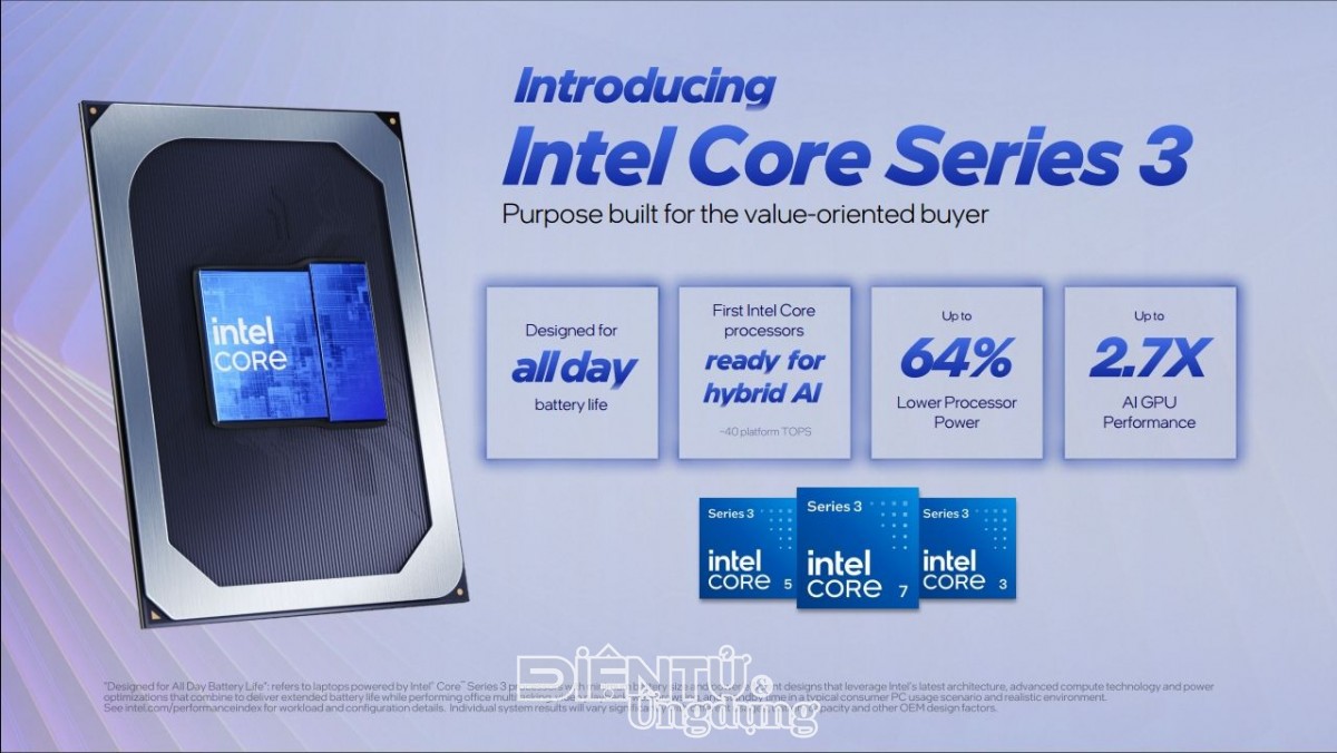 Bộ vi xử lý Intel Core Series 3 sẽ mang đến những gì?