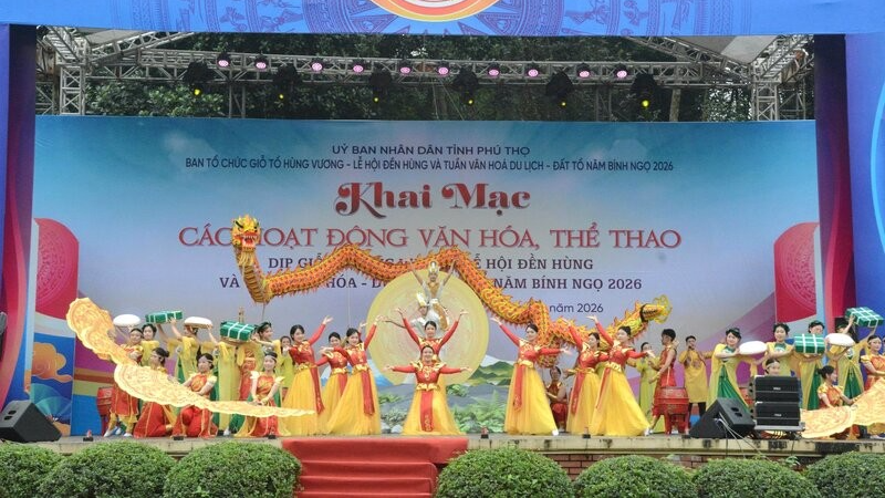 Chương trình khai mạc các hoạt động văn hóa, thể thao dịp Giỗ Tổ Hùng Vương - Lễ hội Đền Hùng và Tuần Văn hoá - Du lịch Đất Tổ năm 2026.