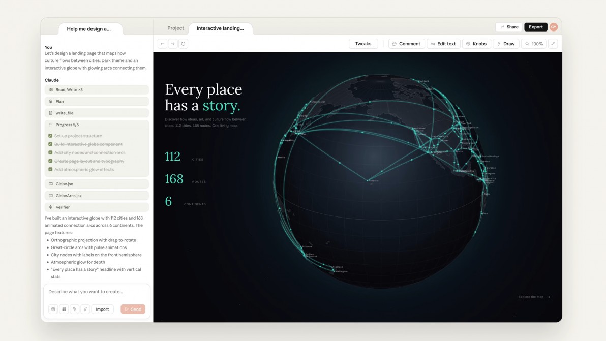 Claude Design ra mắt, tăng tốc tạo slide và giao diện di động bằng AI