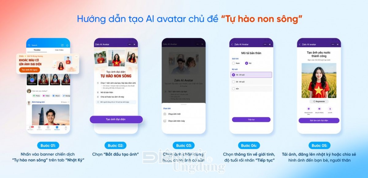 Cùng thay ảnh đại diện Zalo và lan tỏa tinh thần yêu nước
