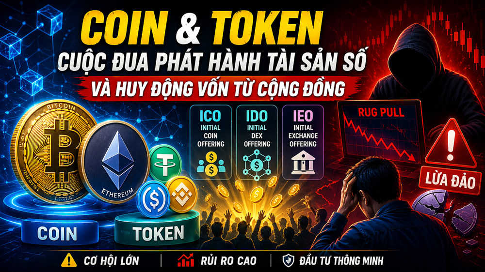 Coin và token, cuộc đua phát hành tài sản số và huy động vốn từ cộng đồng