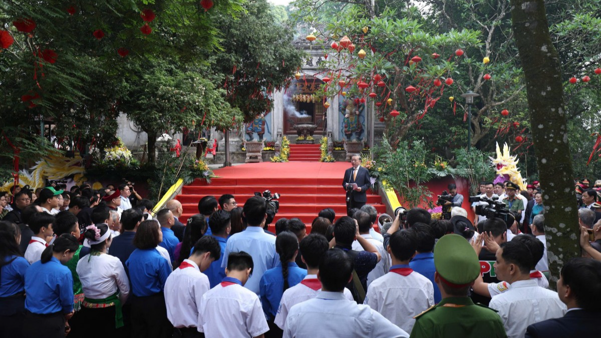 Tổng Bí thư, Chủ tịch nước Tô Lâm phát biểu tại Lễ hội Đền Hùng năm 2026