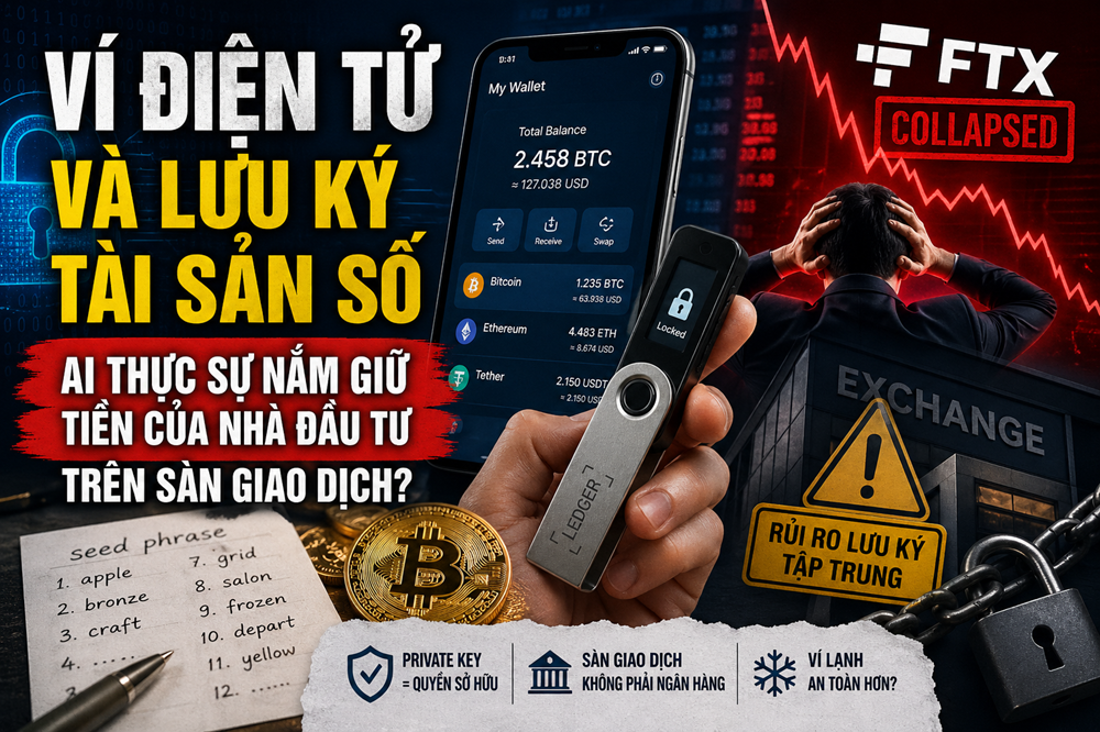 Ví điện tử và lưu ký tài sản số, ai thực sự nắm giữ tiền của nhà đầu tư trên sàn giao dịch