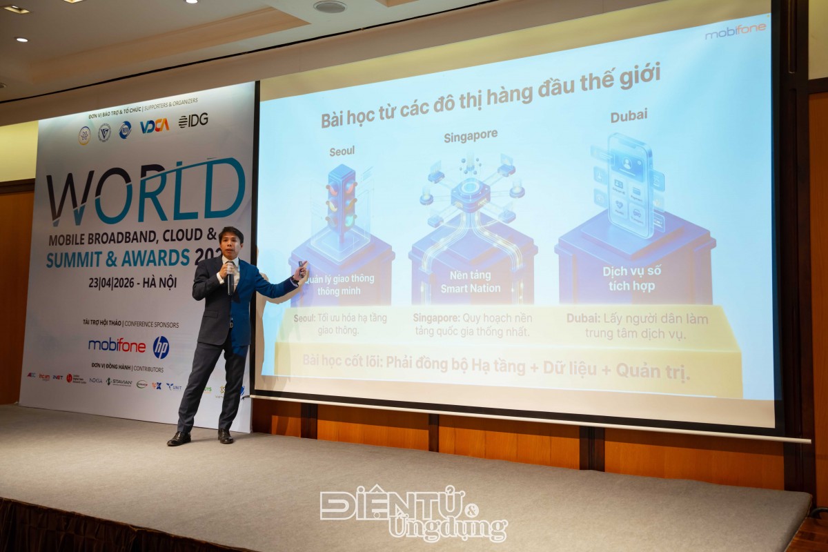 Ba mô hình đô thị thông minh hàng đầu thế giới gồm Seoul với hệ thống quản lý giao thông thông minh, Singapore với nền tảng quy hoạch quốc gia thống nhất và Dubai với dịch vụ số lấy người dân làm trung tâm được ông Huy dẫn chiếu để minh chứng cho nguyên tắc phải đồng bộ hạ tầng, dữ liệu và quản trị.