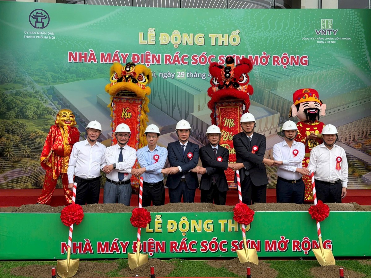 Hà Nội khởi công mở rộng nhà máy điện rác Sóc Sơn