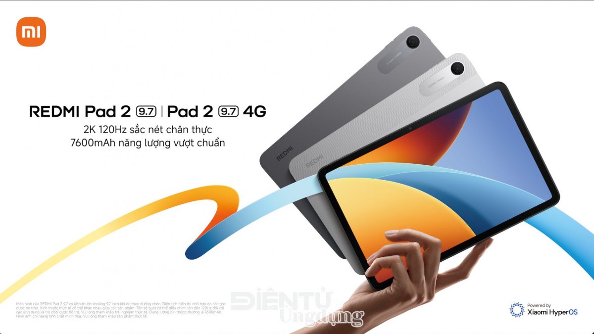 Hướng đến người dùng phổ thông, Xiaomi ra mắt REDMI Pad 2 9.7 giá chỉ từ 4,9 triệu đồng