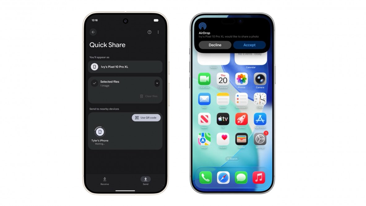 Android gửi file trực tiếp sang iPhone qua Quick Share
