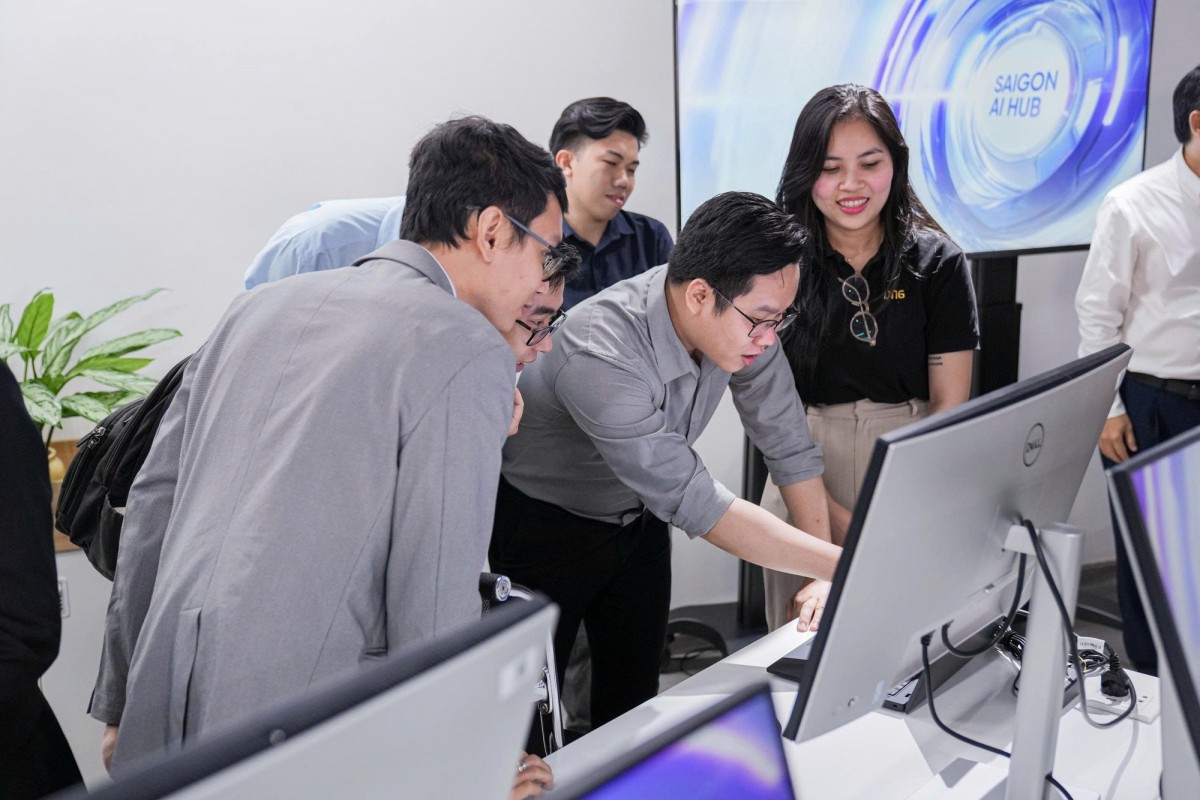 Không gian Saigon AI Hub.