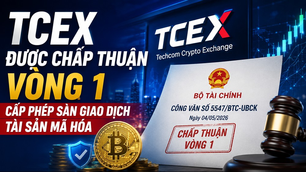 TCEX được Bộ Tài chính chấp thuận vòng 1 cấp phép sàn giao dịch tài sản mã hóa