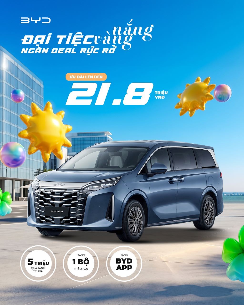 BYD Việt Nam chào hè với ưu đãi 'Đại tiệc nắng vàng - Ngàn deal rực rỡ'