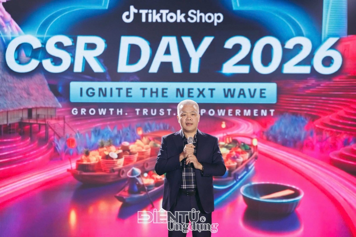Ông Nguyễn Lâm Thanh, đại diện TikTok Việt Nam chương trình huy động hơn 3.000 xã, phường tham gia thương mại điện tử, trong đó phụ nữ và đồng bào dân tộc thiểu số là nhóm được ưu tiên hỗ trợ trực tiếp