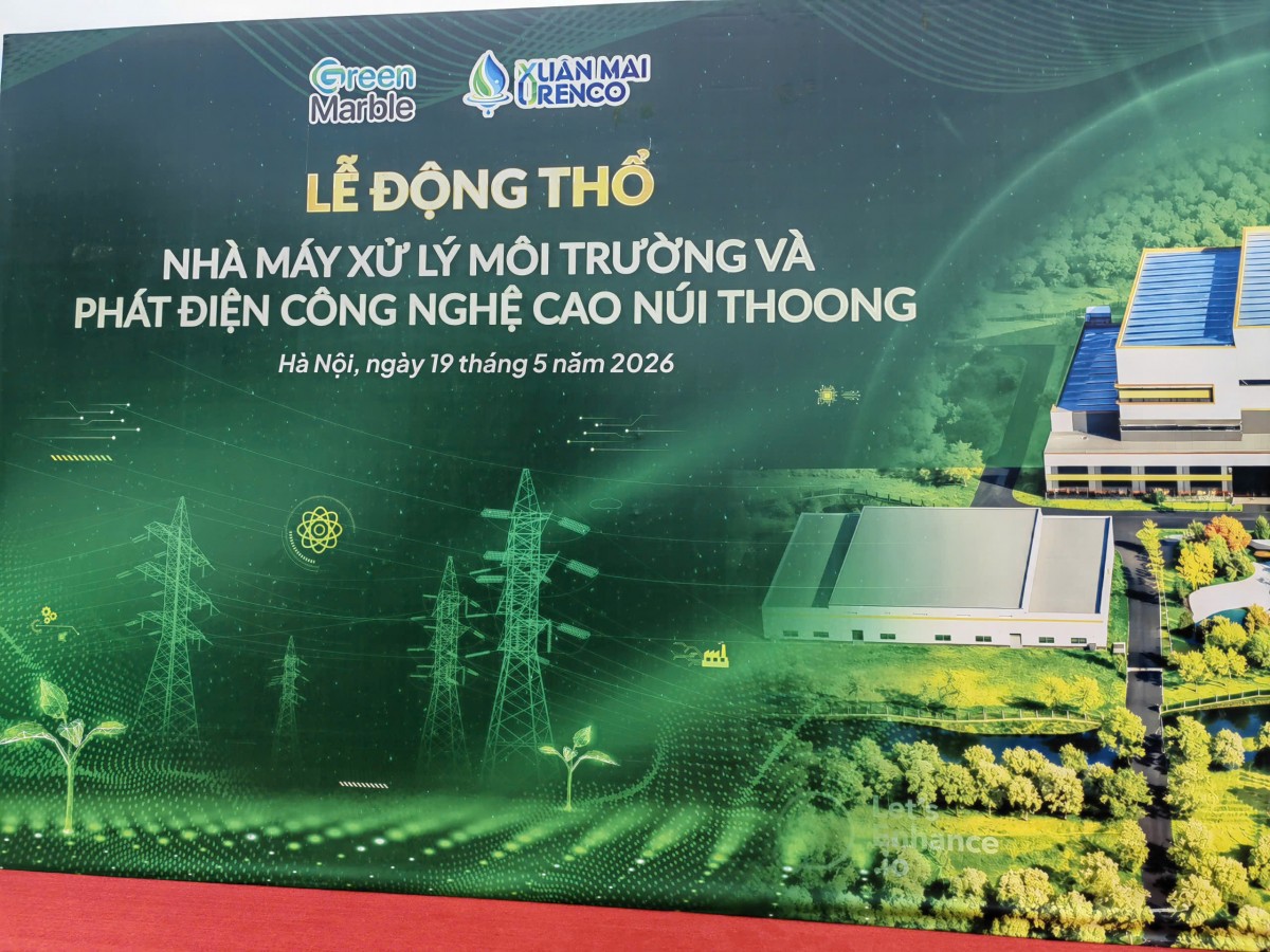Nhà máy điện rác Núi Thoong Hà Nội chính thức khởi công