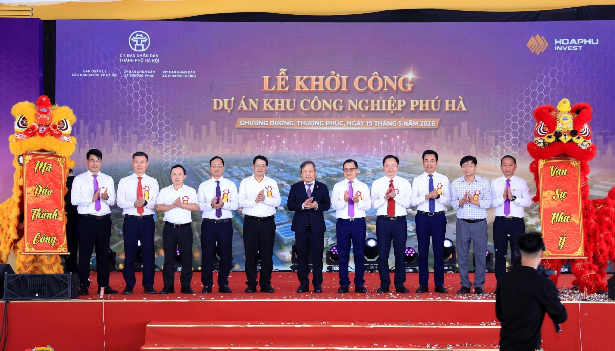 Hà Nội khởi công xây dựng Khu công nghiệp Phú Hà Hà Nội khởi công xây dựng Khu công nghiệp Phú Hà