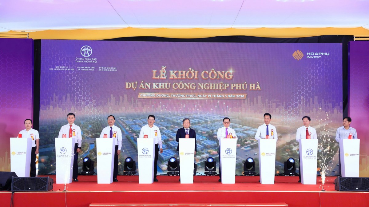 Hà Nội khởi công xây dựng Khu công nghiệp Phú Hà Hà Nội khởi công xây dựng Khu công nghiệp Phú Hà