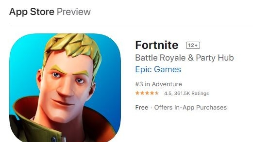 Game Fortnite trở lại App Store toàn cầu sau 5 năm